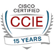 CCIE 15 Years logo